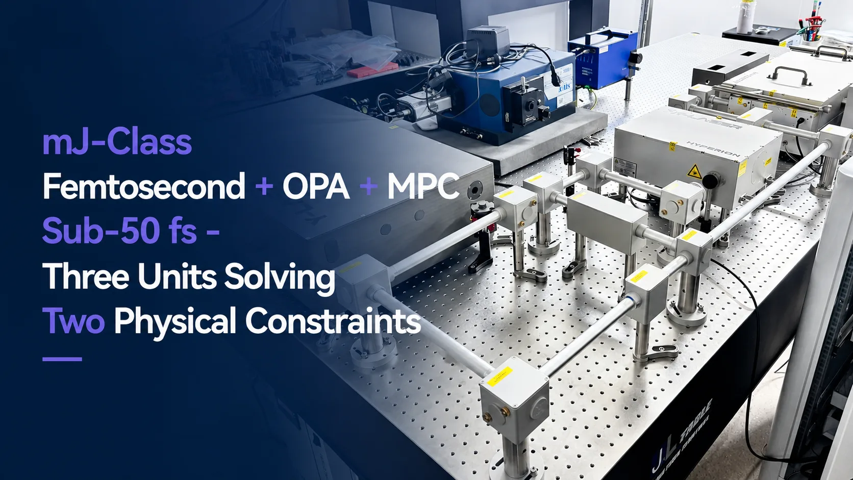 MJ Class Femtosecond + OPA + MPC SUB 50 FS Three Units Solving TWO Physical Constraints